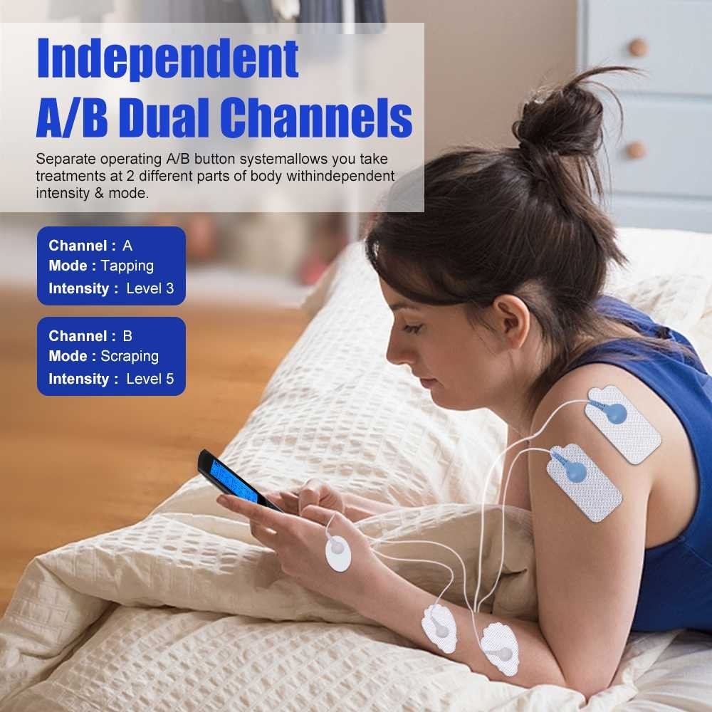 COD Alat Pijat Pijit Pijet Refleksi Terapi Titik Akupuntur EMS TENS 4 Pad Elektroda Tempel 36 Mode L