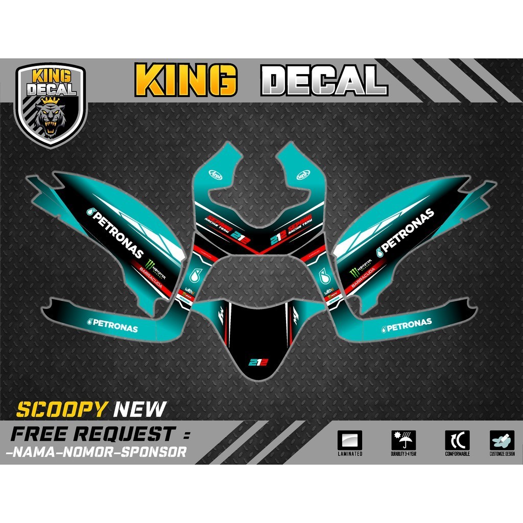 DECAL SCOOPY FULL BLOK - NEW SCOOPY FI SCOOPY PETRONAS