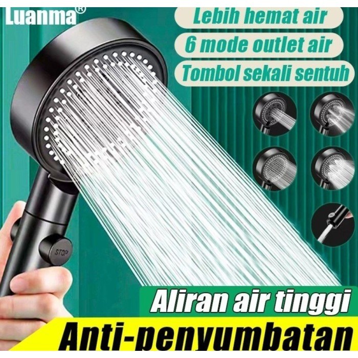 Shower Black Series - Shower Set Mandi High Pressure Black Series ORIGINAL | MC