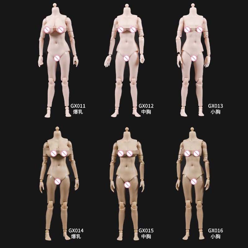 New 3 Types Breast Body 12.5cm 1/12 Female Half-encapsulated Super Flexible Joint Movable Body  Mode