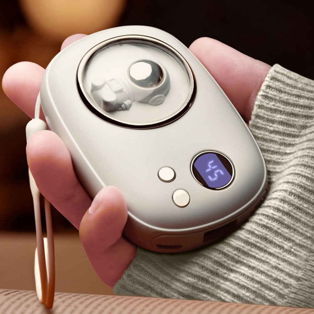 Hand Warmer Power Bank Electric Handwarmer 10000 MAH USB Rechargeable Astronaut Pocket Heater for Ou
