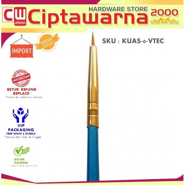 

Brush Kuas Cat Air Cat Minyak Lukis Acrylic VTEC No. 000 1 Pcs - CwNs