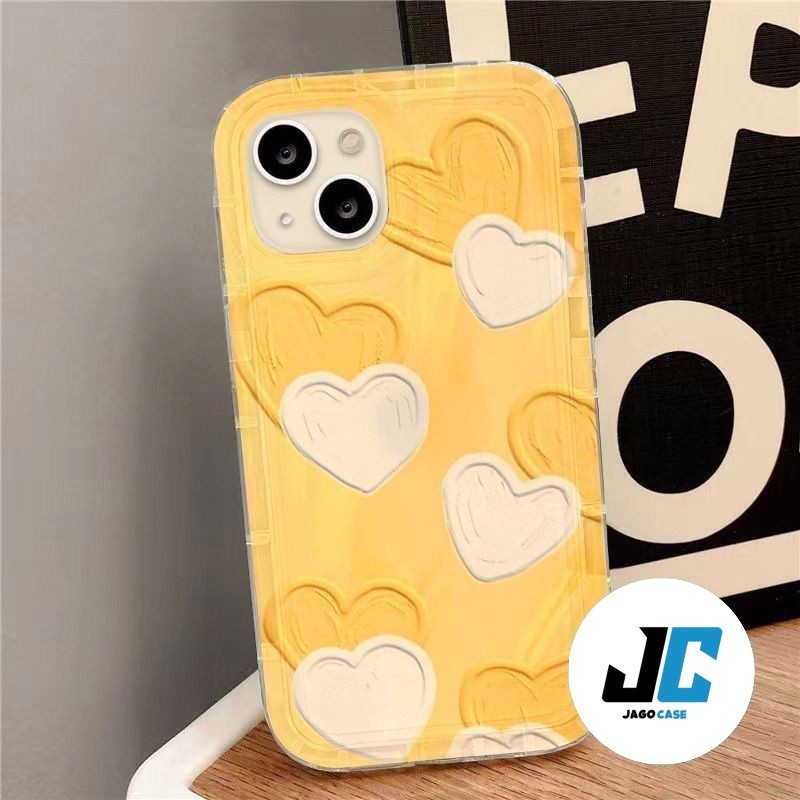 Casing HP iPhone 11 Pro Max 12 13 14 15 16 Plus XS XR 6+ 7+ 8 Plus Case lukisan bunga aesthetic