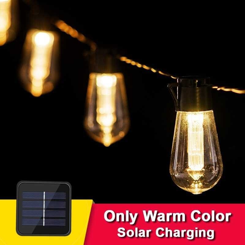 SAMNET Lampu Hias String Lights Solar Panel 20 LED 5M - DC44 | Lampu Hiasan Agustusan Pesta Ultah Pa