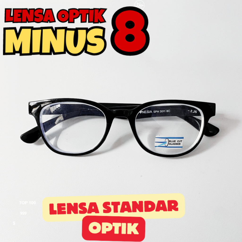 Optik Kacamata Minus Anti Radiasi Rabun Jauh Pria Wanita Unisex - Sph3011BC Lensa Standar Optik Samp