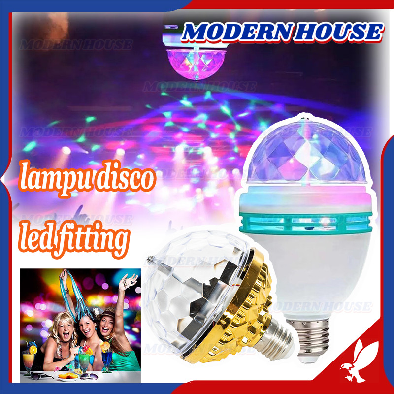 Lampu DISCO / Lampu Disco LED Putar / Lampu Warna Warni Fitting / LED Fitting Putar otomatis disko w
