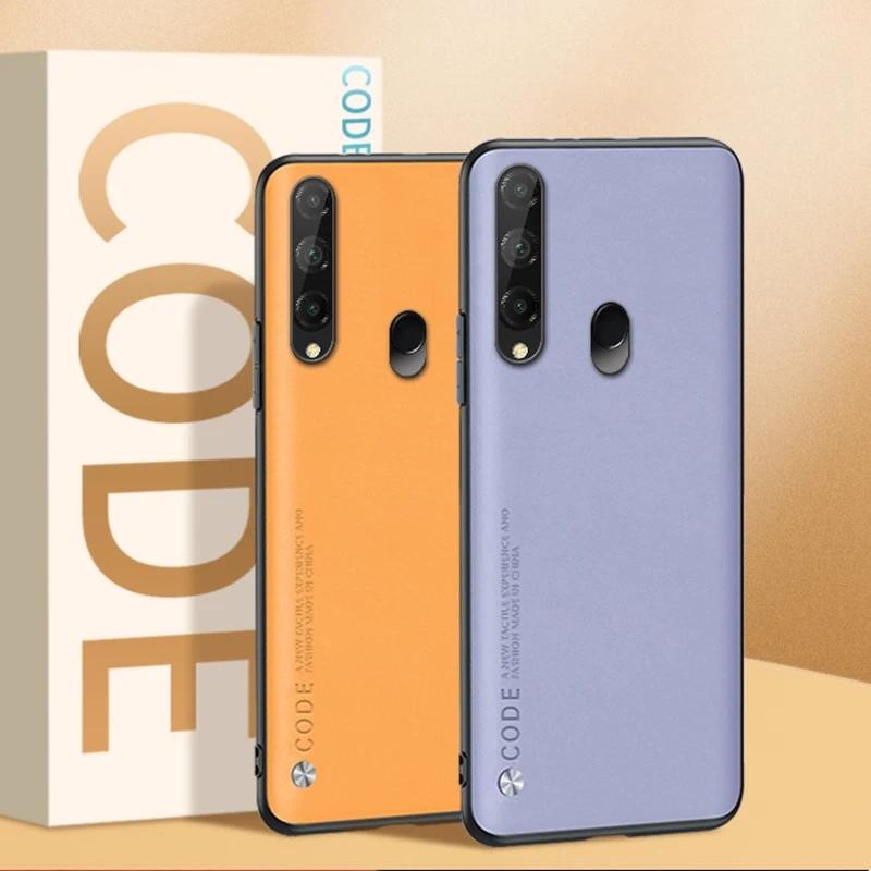 Untuk Huawei Y8P Y7A P Smart Z Plus S Pro 2019 2021 Kasus silikon Serat Karbon Kasus kulit Serat Kar