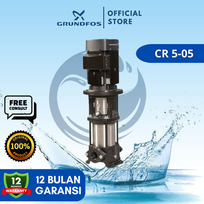 Pompa Air Grundfos CR 5-05 Vertical Inline Multi Stage