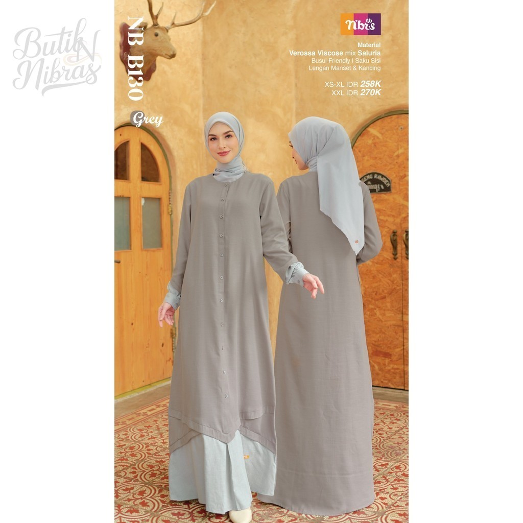 Nb B130 Gamis Dewasa Nibras Terbaru