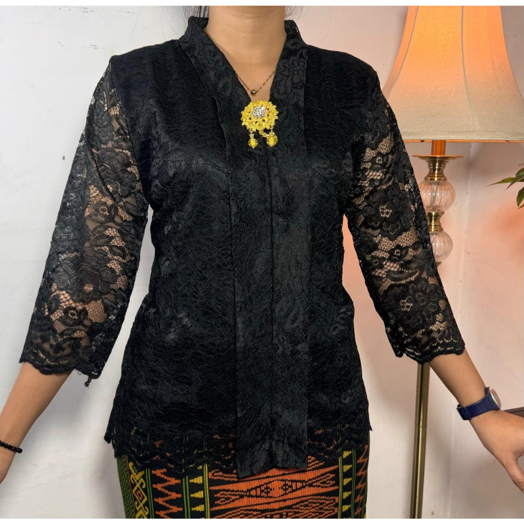 Atasan Kebaya Kartini Brokat Wanita Premium / Blus Renda semi / Kebaya Kartini Modern By Miss Nauli