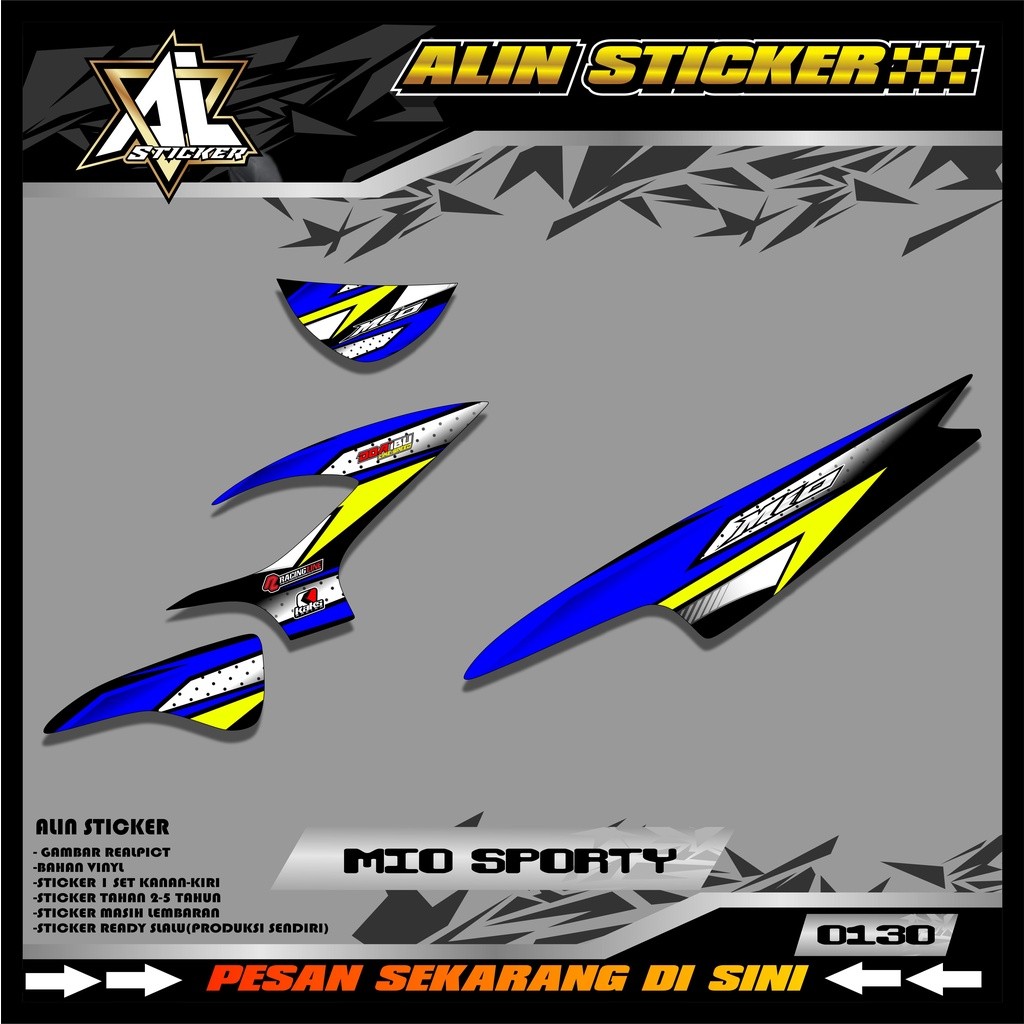 0130 sticker striping mio sporty variasi racing semi full