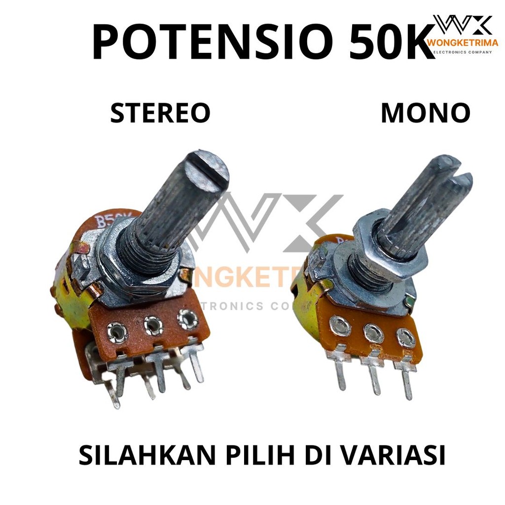 potensio 50k potensio stereo 50k potensio mono 50k