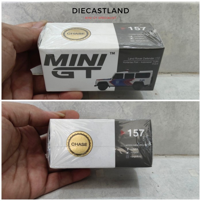 Mini GT #157 Land Rover Defender 110 Korlantas Polri CHASE mgt00157