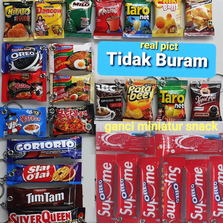 Gantungan Kunci / GANCI UNIK Miniatur Ice Cream - Es Krim / Permen