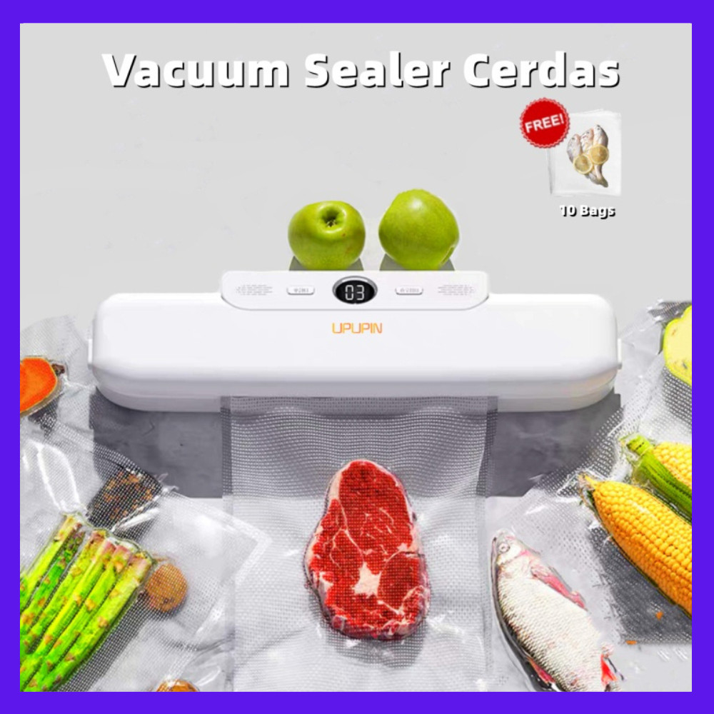 inovasi_tani-Vacum sealer fresh cerdas makanan food packing mesin vacuum sealer makanan (Free 10pcs 