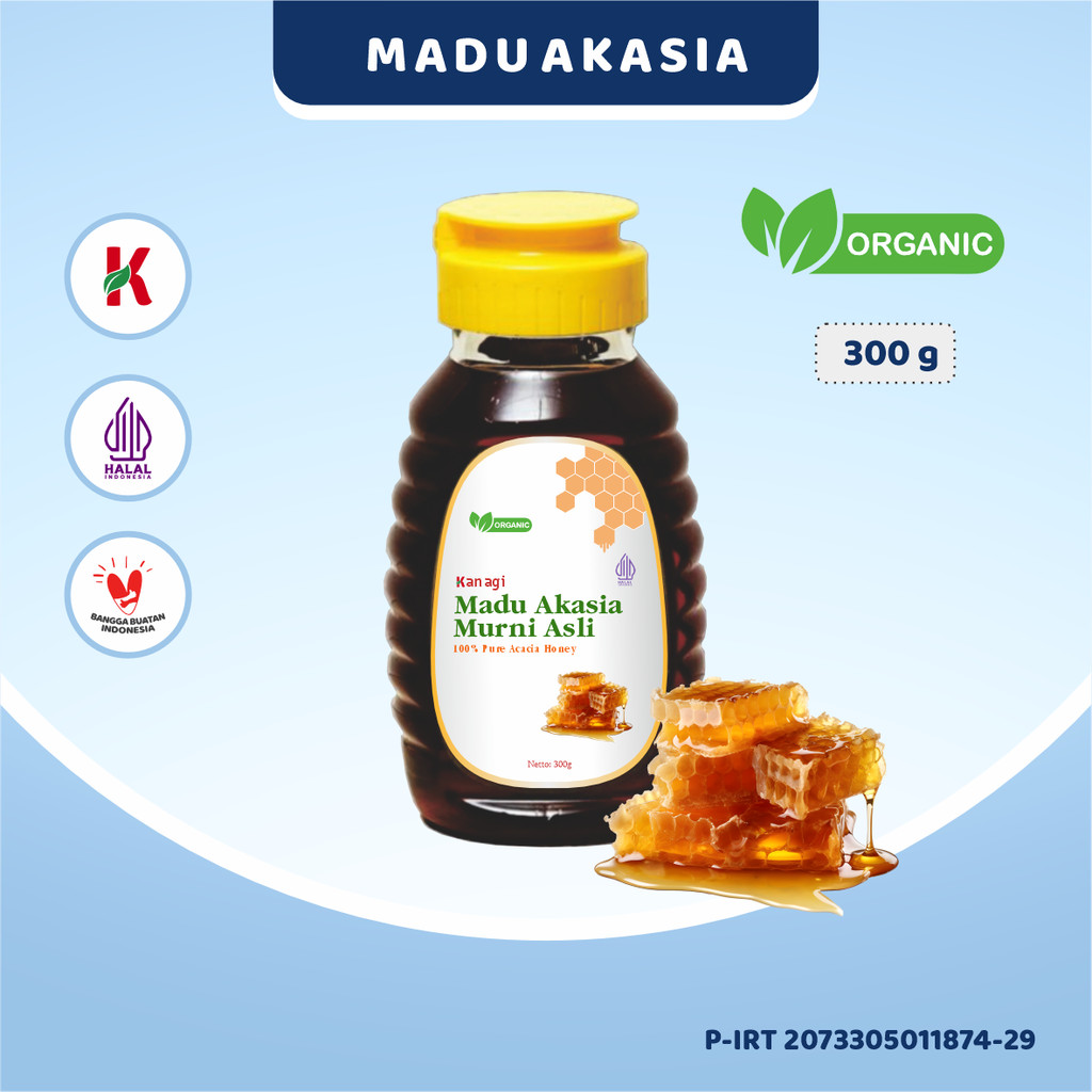 

Kanagi Madu Murni Nektar Akasia 300g (Raw Honey) Asli