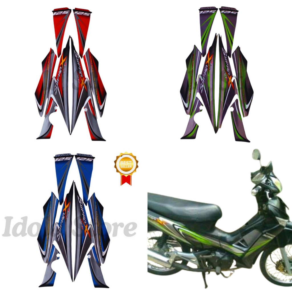 Striping Stiker Honda Supra X 125 D 2010 List Body Standar Motor Honda Supra X 125 D 2010