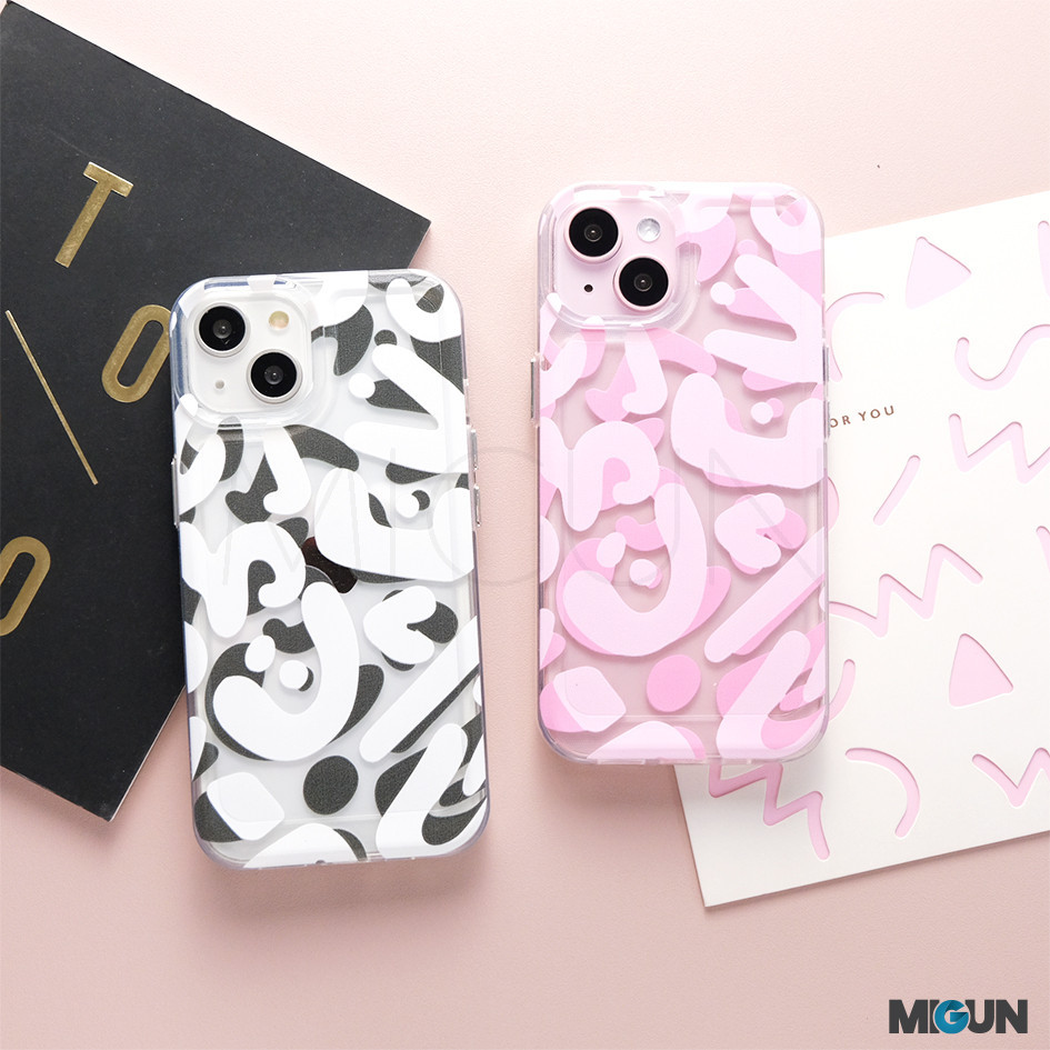 Modern Abstract Transparent Phone Case Softcase