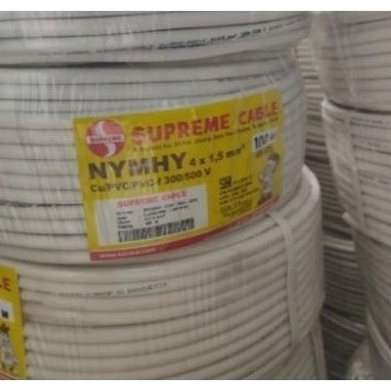 SUPREME Kabel NYMHY 4 x 1.5 mm Meteran Kabel Serabut Meteran