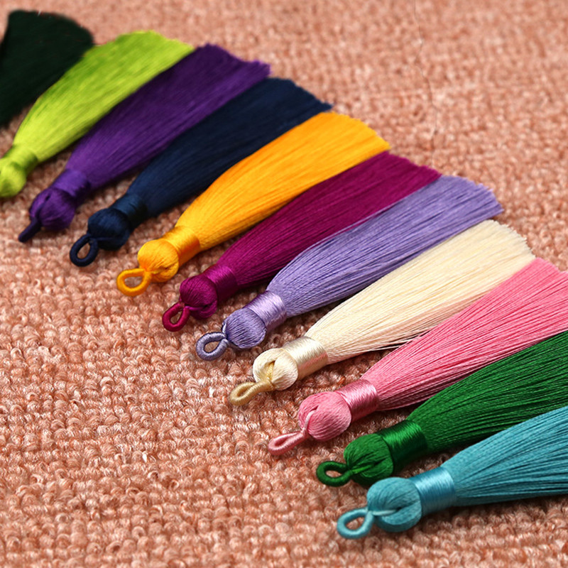 

Mibrow 5pcs/Pack 8cm Multicolor Cotton Silk Tassel Cords Brush for Earrings Charm Pendant Tassel Fringe DIY Jewelry Making