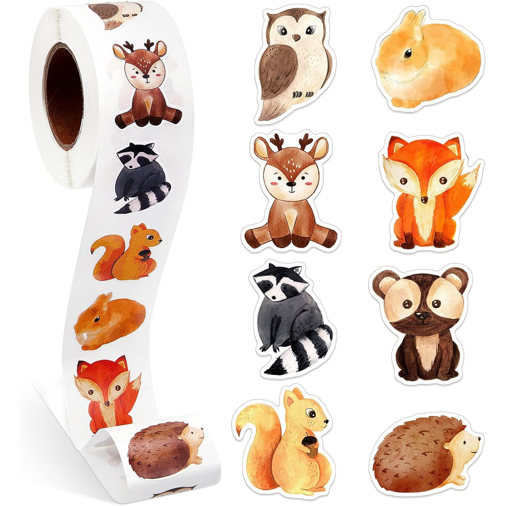 

100-500pcs Cute Animals Stickers Reward Stickers For Kids For Students Motivational Gift Decoration Label Stationery Sticker