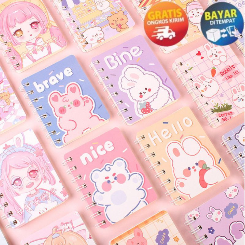 

KP115 - BUKU TULIS MINI A7 MOTIF KARTUN NOTEBOOKRING A7 MINI CARTOON MINI BOOK NOTEPAD KARAKTER BUKU TULIS RING MEMO KECIL MURAH IMPORT