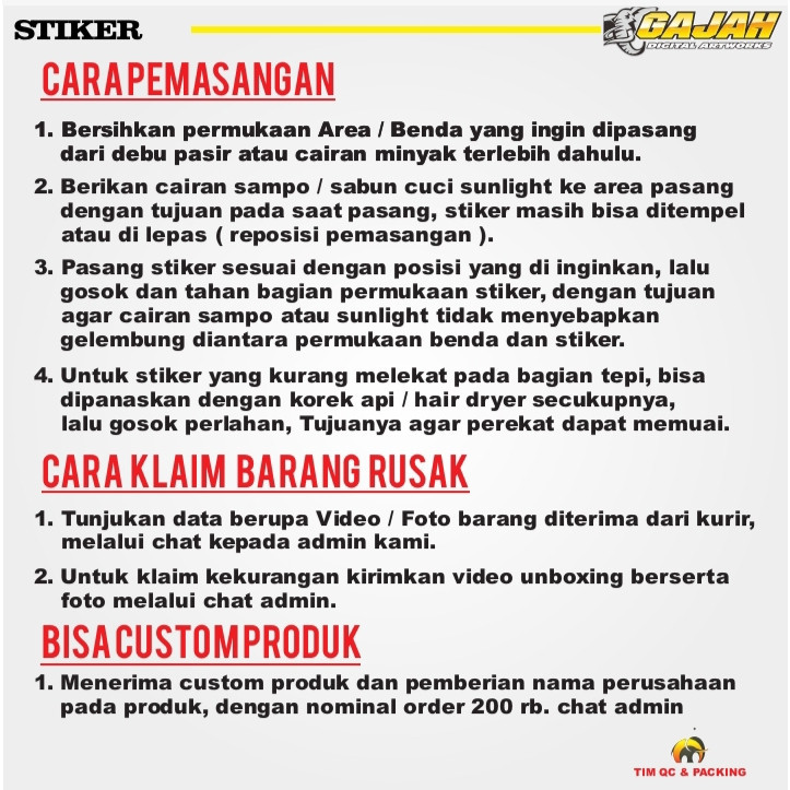 

Cetak Stiker Pintu Tarik Dorong - Push Pull Murah