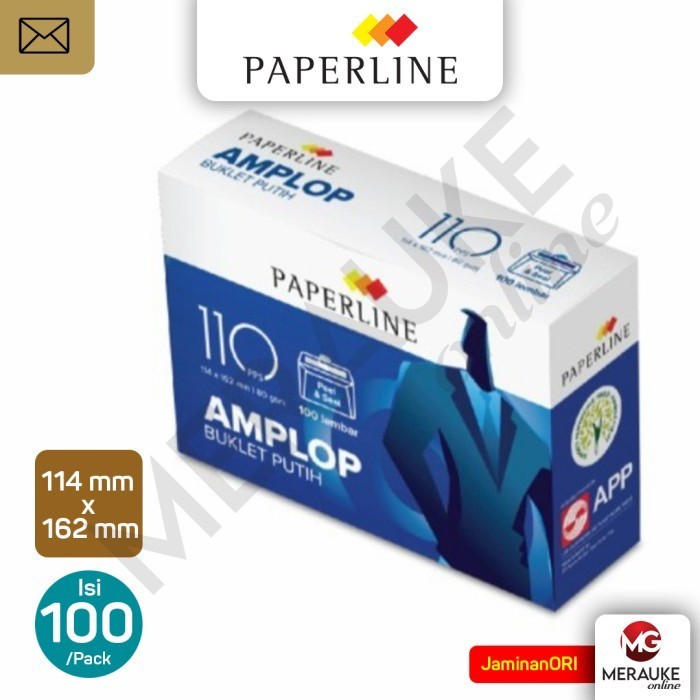

Amplop Paperline Putih Polos 110 PPS 80gsm