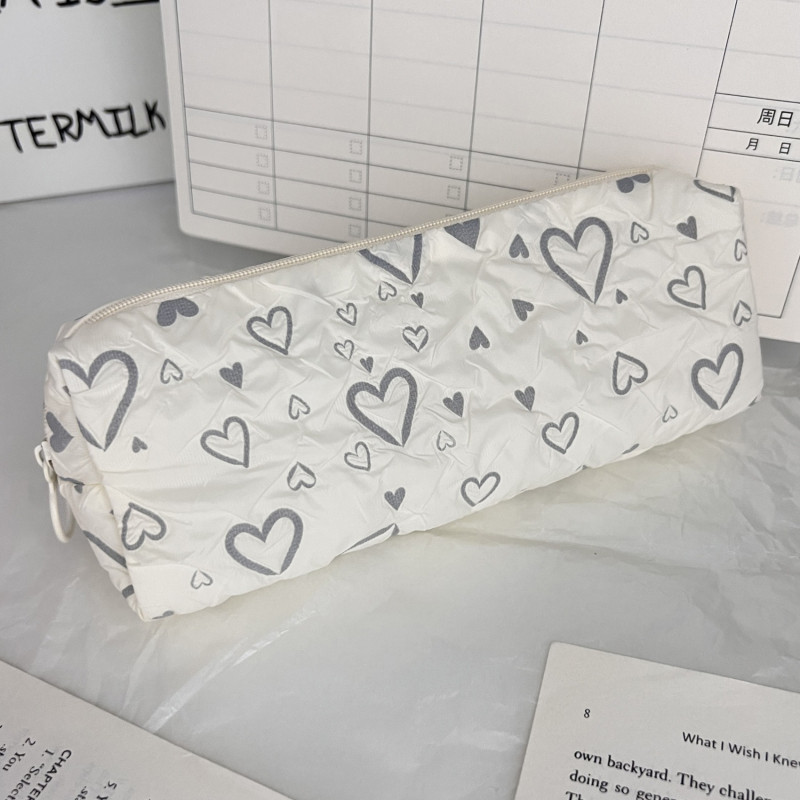 

Pencil Case Fashionable Love Pencil Case Large Capacity Stationery Storage Bag Soft Pen Bag Multifunctional Learning Supplies