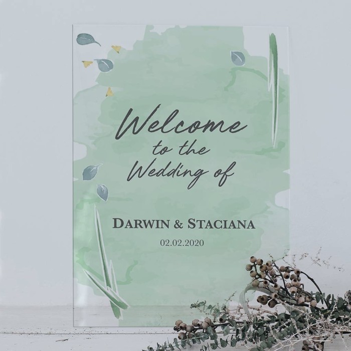 

Welcome Sign | Akrilik Printed | Tropical Floral | 40 x 60 cm