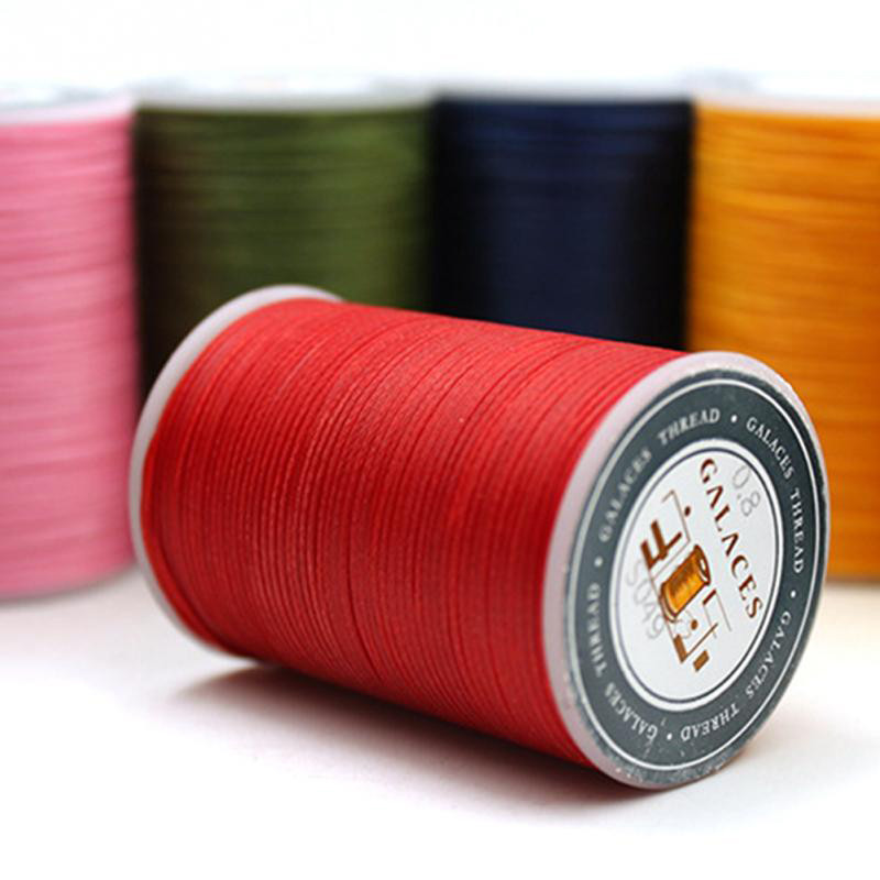 90M 0.8MM Flat Waxed Sewing Line Thickness Waxed Thread For Leather Waxed Cord For Leather Craft Han