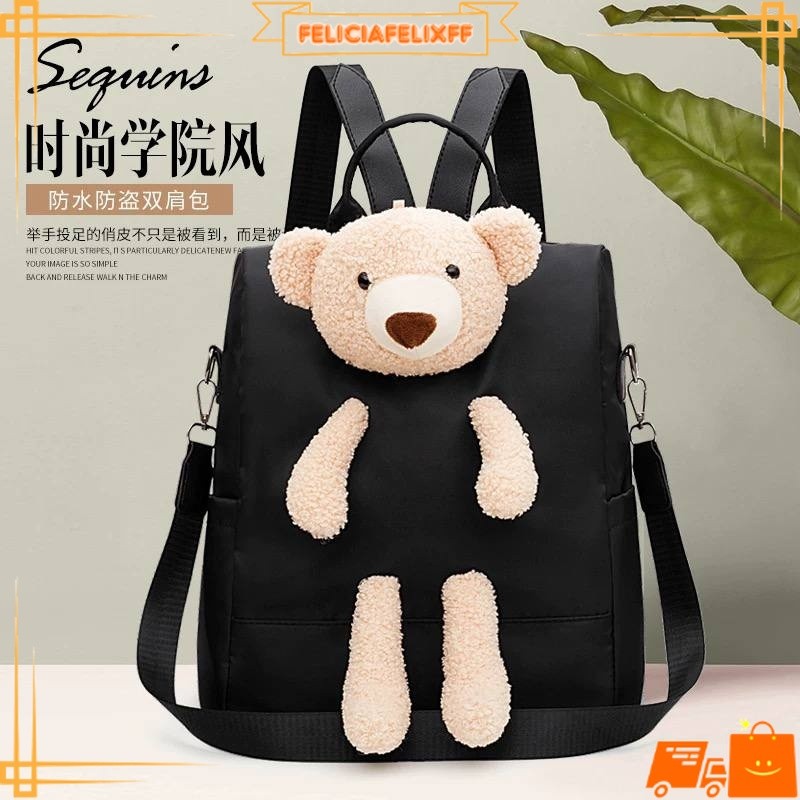 TAS RANSEL BACKPACK WANITA FASHION KOREA IMPORT 3026 ANTI AIR SEKOLAH KULIAH KERJA TERBARU FASHION C
