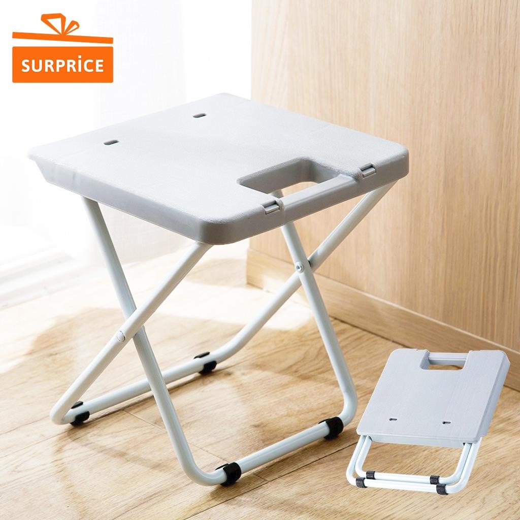 Surprice Kursi Lipat Mini Portable Besi / Bangku Lipat Travel Praktis Serbaguna / Meja Lipat Portabl