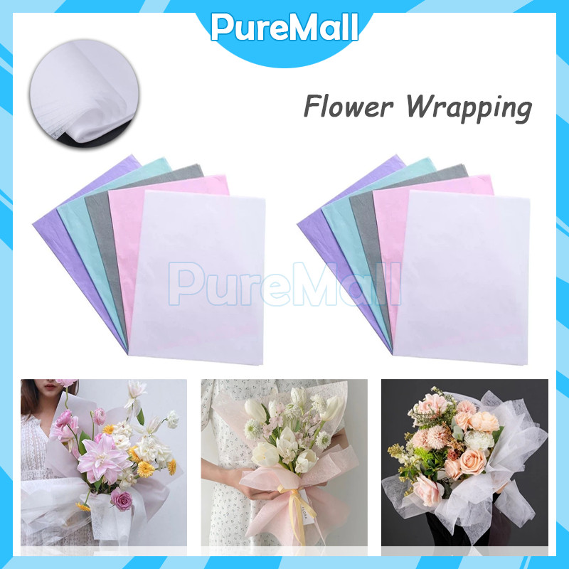 

Kertas Tissue Serat Pembungkus Bunga / Tissue Cotton Paper Non Woven Flower Wrapping