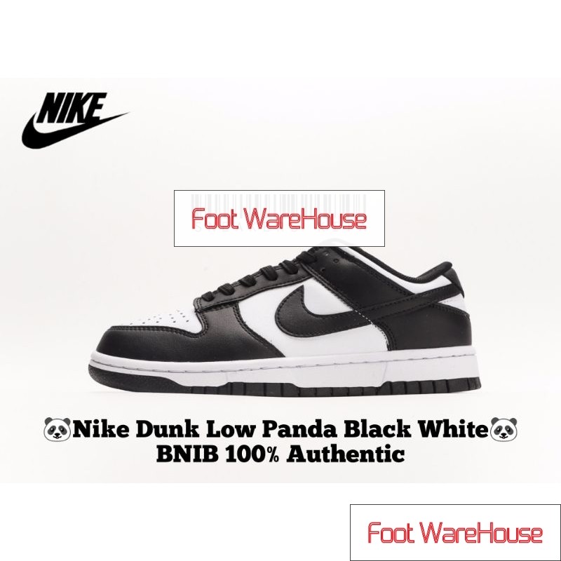 Foot WareHouse Sepatu Nike Dunk Low Panda Black White DD1391-100 BNIB Original 100% Authentic / Nike
