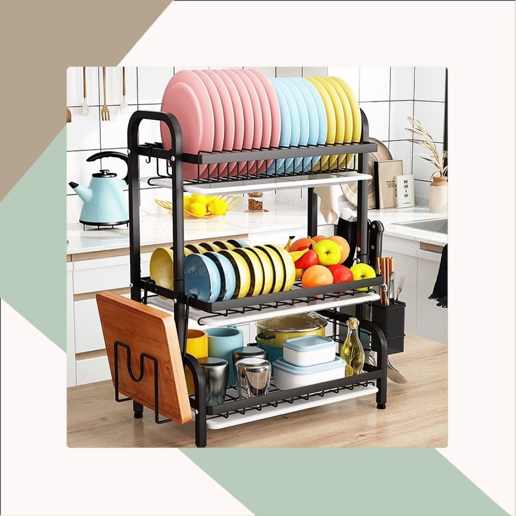 Goto Evelyn Rak Cuci Pengering Piring Dapur Susun Wastafel Serbaguna