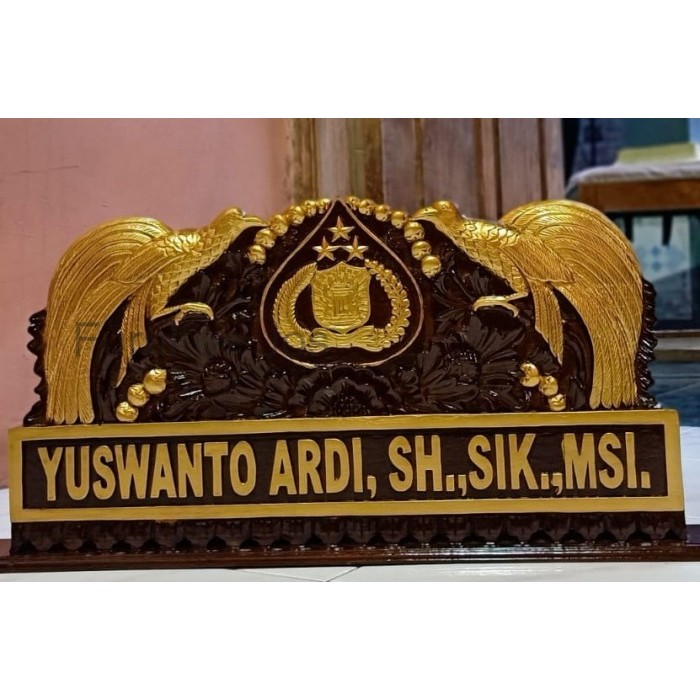 

PAPAN NAMA / PAPAN NAMA KAYU / PAPAN NAMA MEJA UKIR / KAYU JATI FJ557