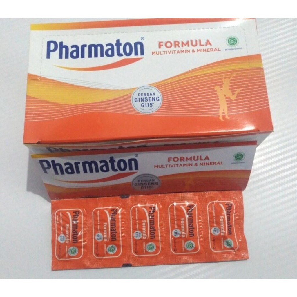 Pharmaton parmaton farmaton formula gingseng G115 strip isi 5 kapsul