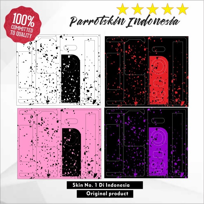 

Garskin Sticker Inner Pulse Aio Mini Splatter splash - Putih Hitam, Kotak by Urbanite store