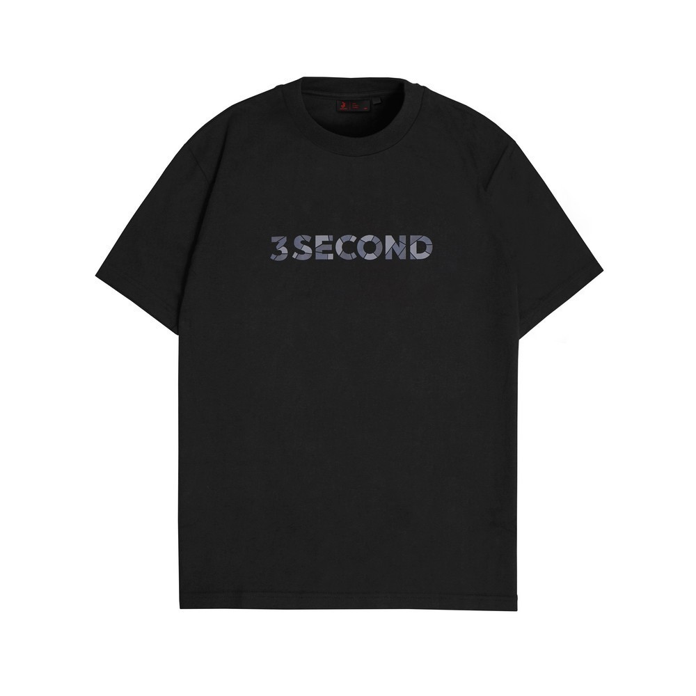 COD- 3Second Kaos Pria Lengan Pendek Katun Regular Fit Casual Tee Prisma Script C240324