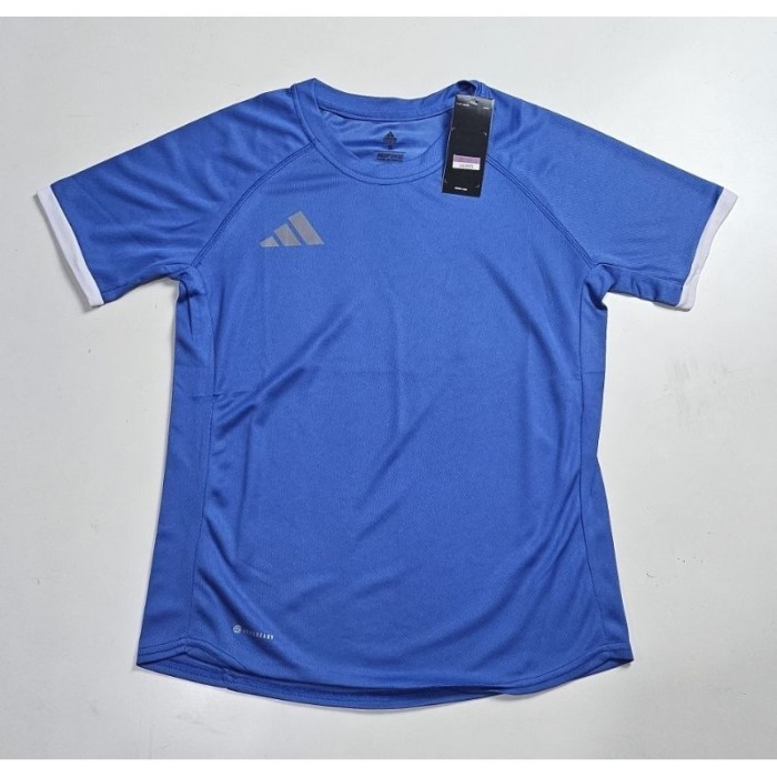 Baju Kaos Olahraga Wanita Terbaru Sport Wear Running Gym Atasan Senam - Biru, L