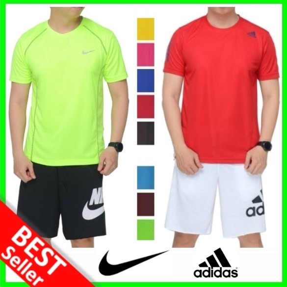 BAJU OLAHRAGA PRIA Kaos Lari Training Senam GYM RUNNING Fitness MURAH - Kuning, NIKE size XL