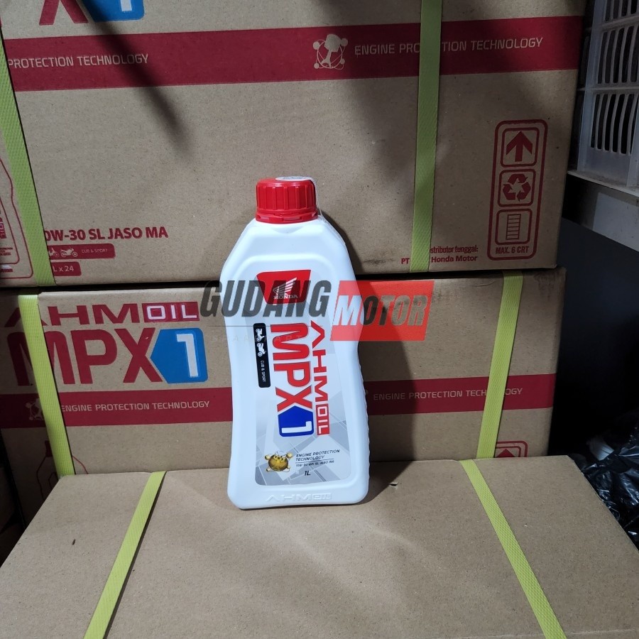 Oli MPX1 MPX 1 AHM OIL MESIN 1LITER 1L PERDUS 1 DUS X 24 BOTOL HARGA GROSIR MURAH