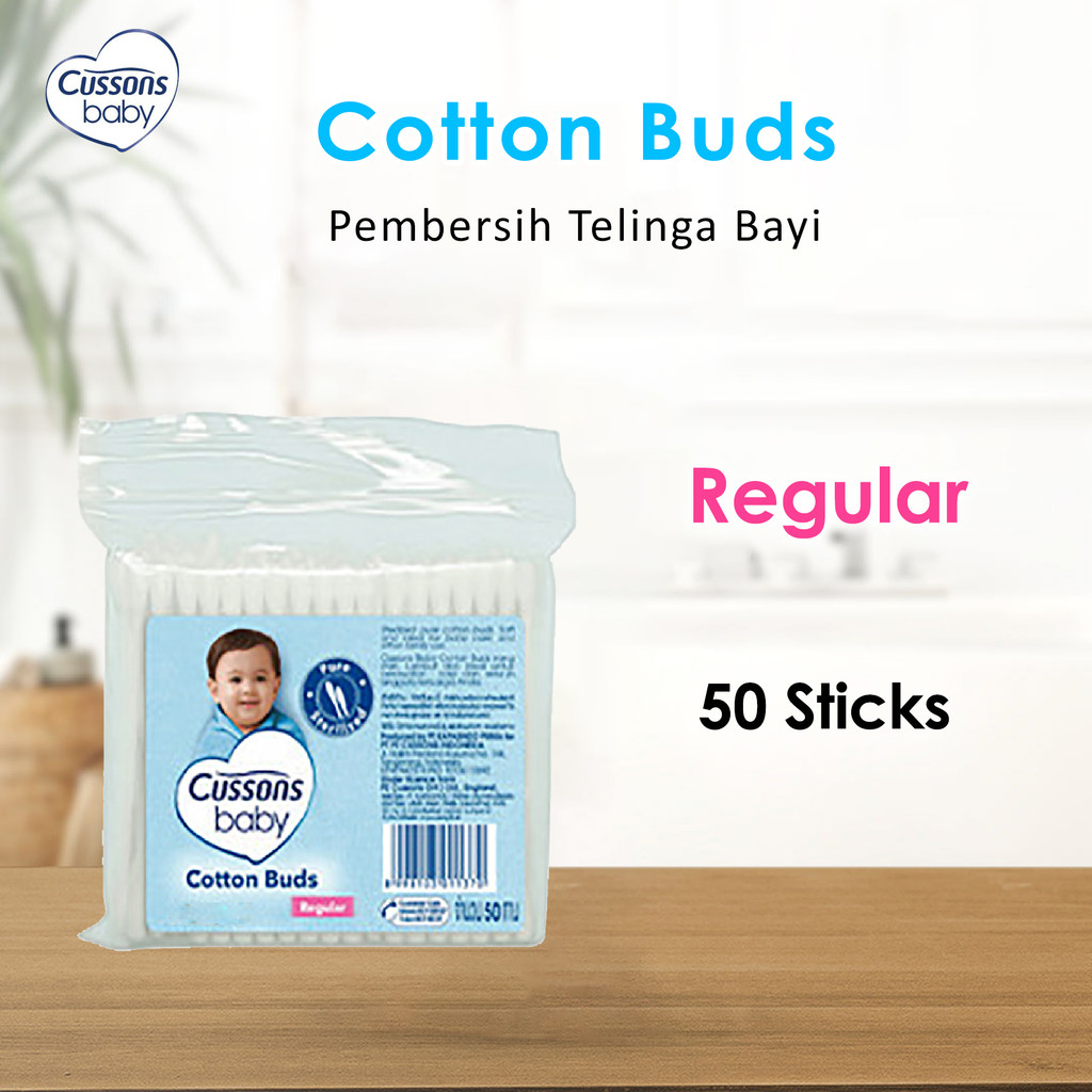 Cussons Baby Cotton Bud s Regular 50 Sticks - Pembersih Telinga Bayi