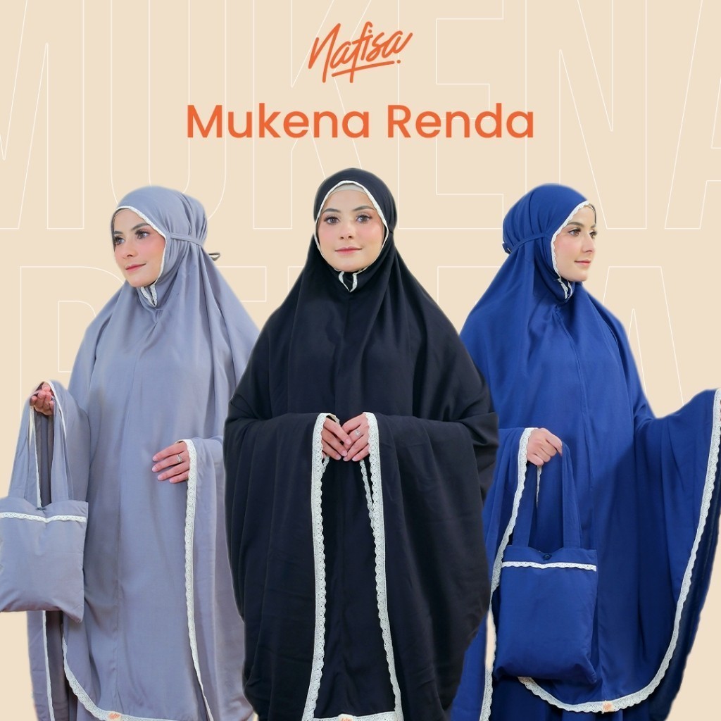 Olshop bandung Mukena Renda Plain Jumbo Dewasa Katun Premium All Size