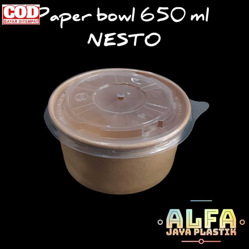 Paper Bowl 650ml / NESTO / Paper Rice Bowl Kraft