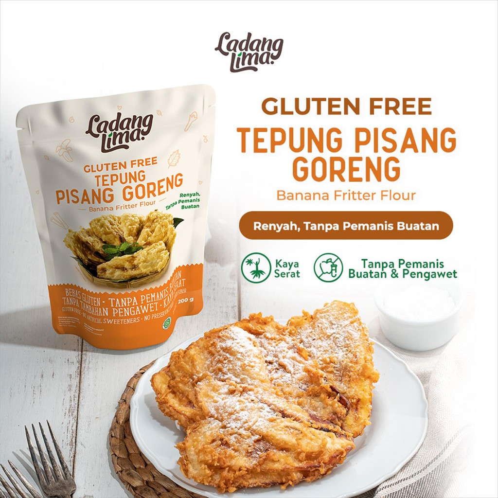 

Tepung Pisang Goreng Gluten Free 200g Ladang Lima