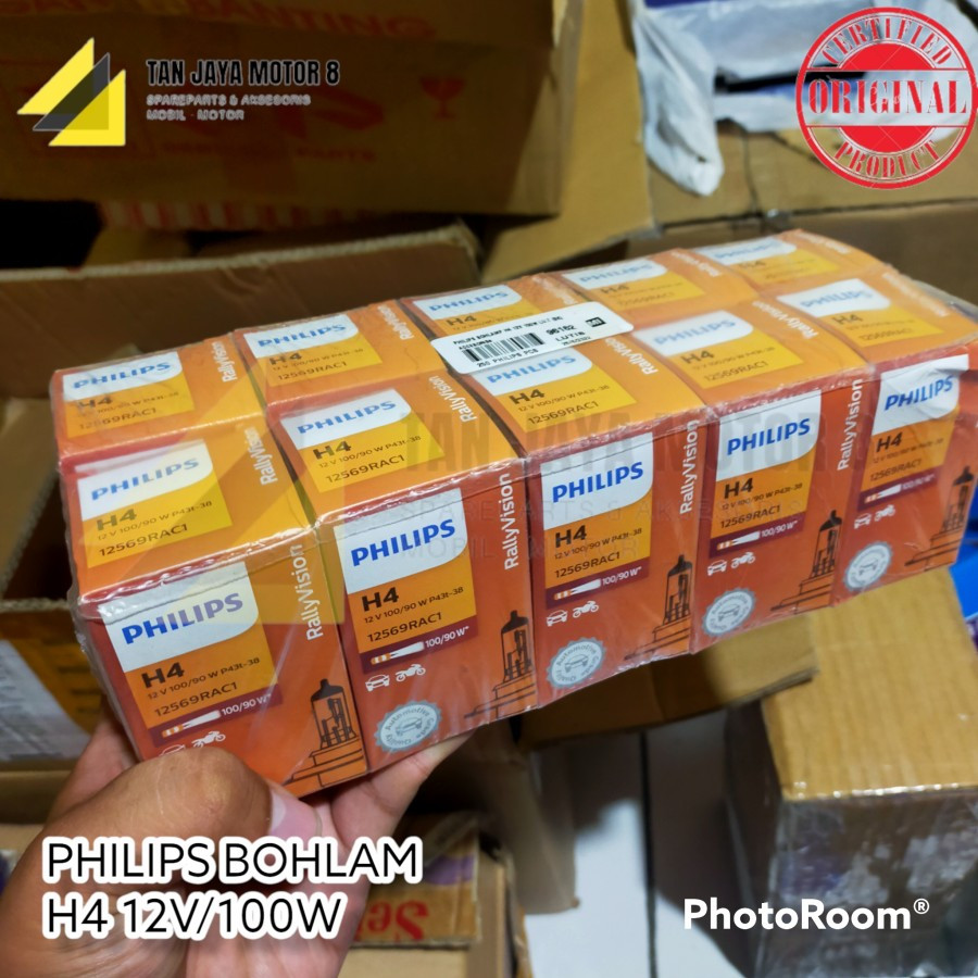 PHILIPS BOHLAMP H4/12V/100W/LAMPU MOBIL