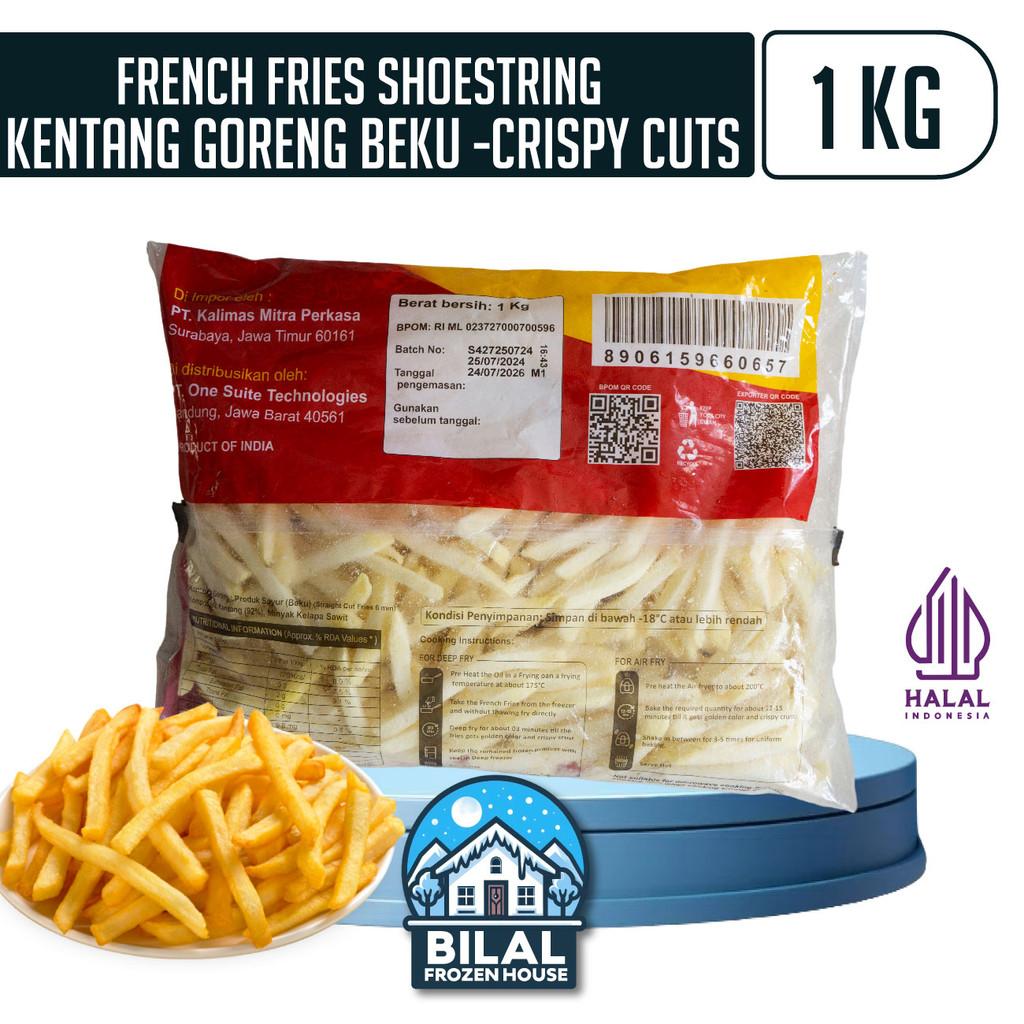 

Kentang French Fries 1kg (Crispy Cut)
