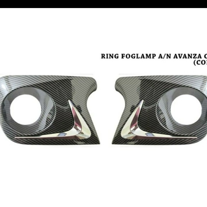Garnish / Ring Cover Foglamp All New Avanza Tipe G 2012-2013 Carbon